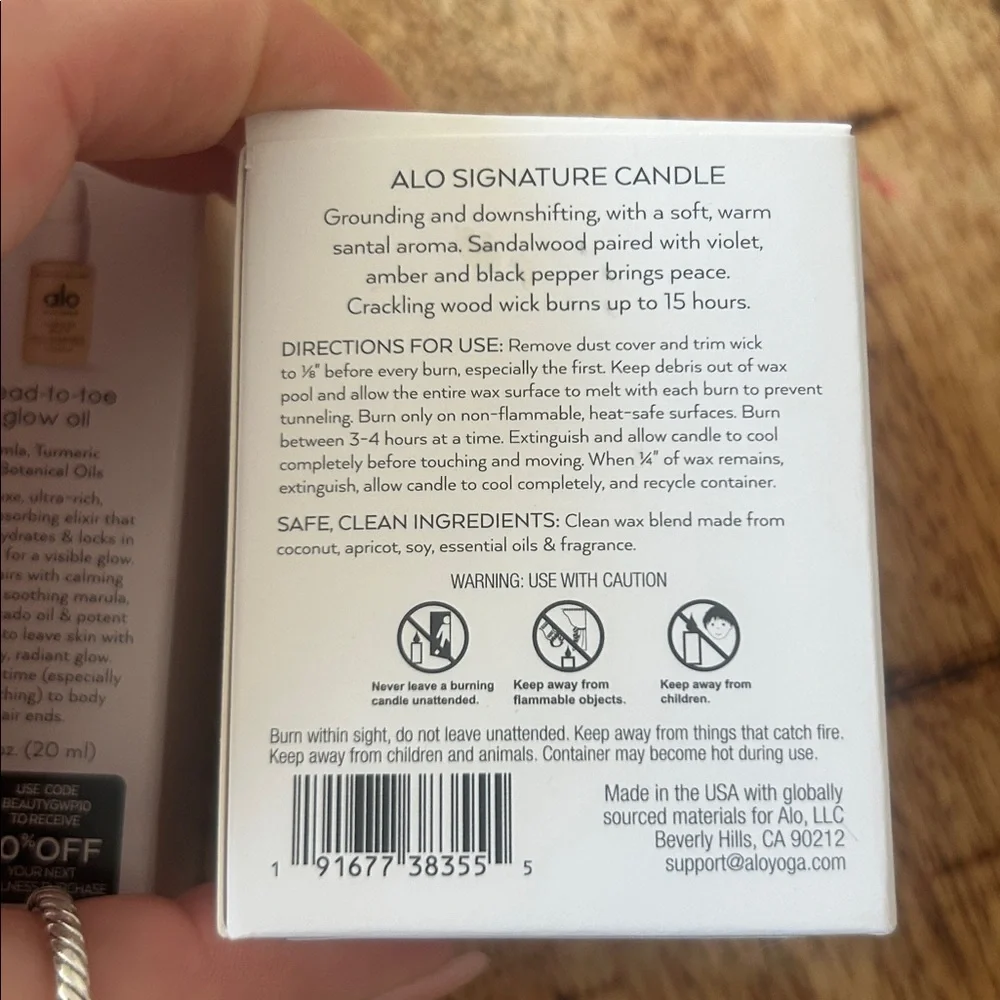 New ALO Yoga Best-Seller Mini Duo Skincare Set(magnesium) and Candle bundle